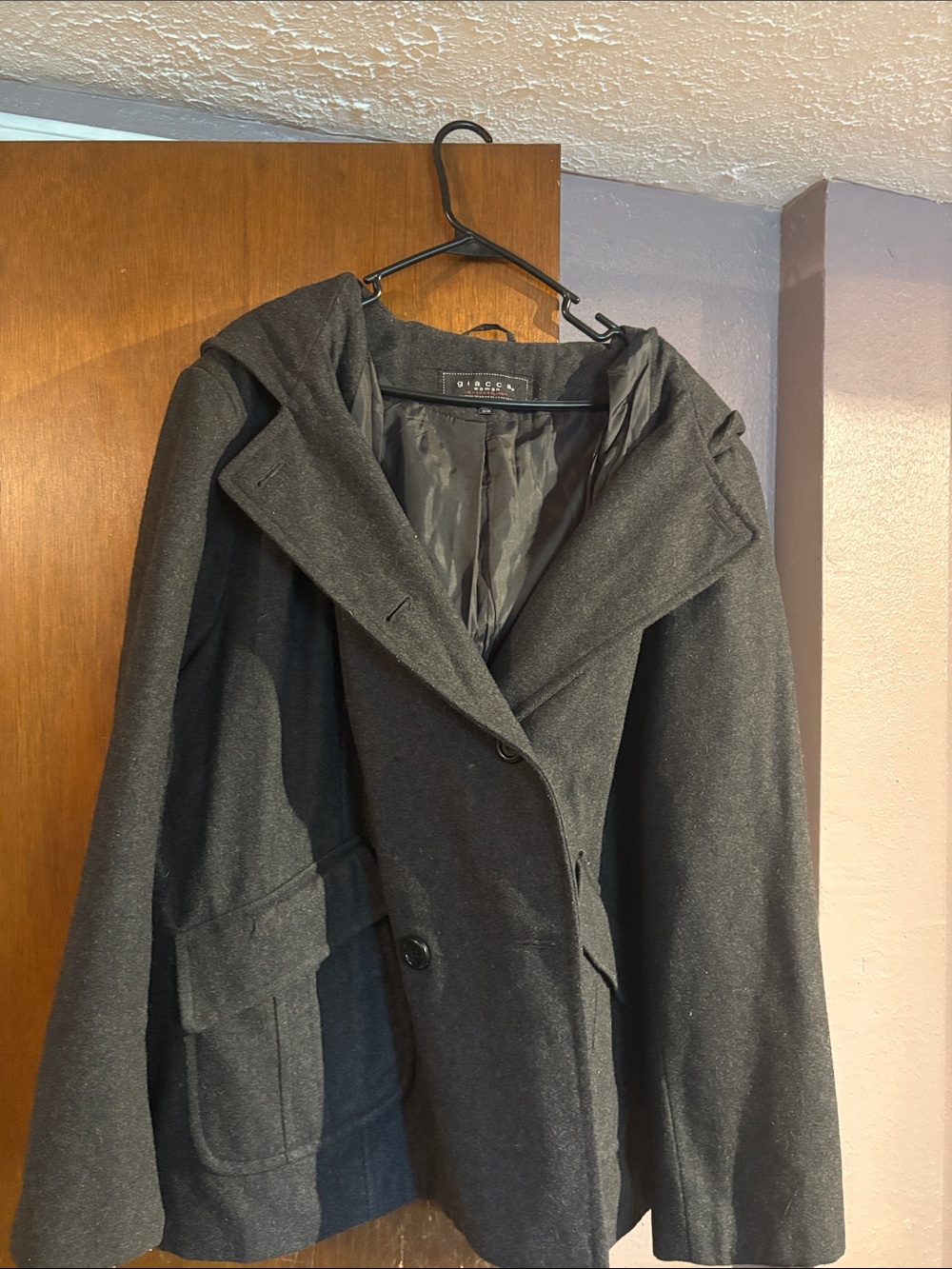 Giacca Charcoal Hooded Peacoat